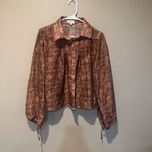 GHOSPELL oversized button shirt cropped